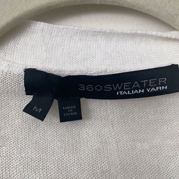 360 Long Cardigan linen Italian Yarn Sweater M - Picture 8 of 9